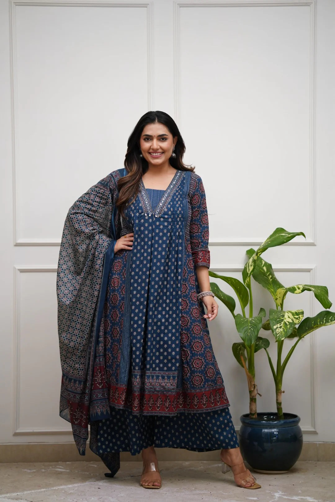 Aline Ajrakh Plazo Duppata Set