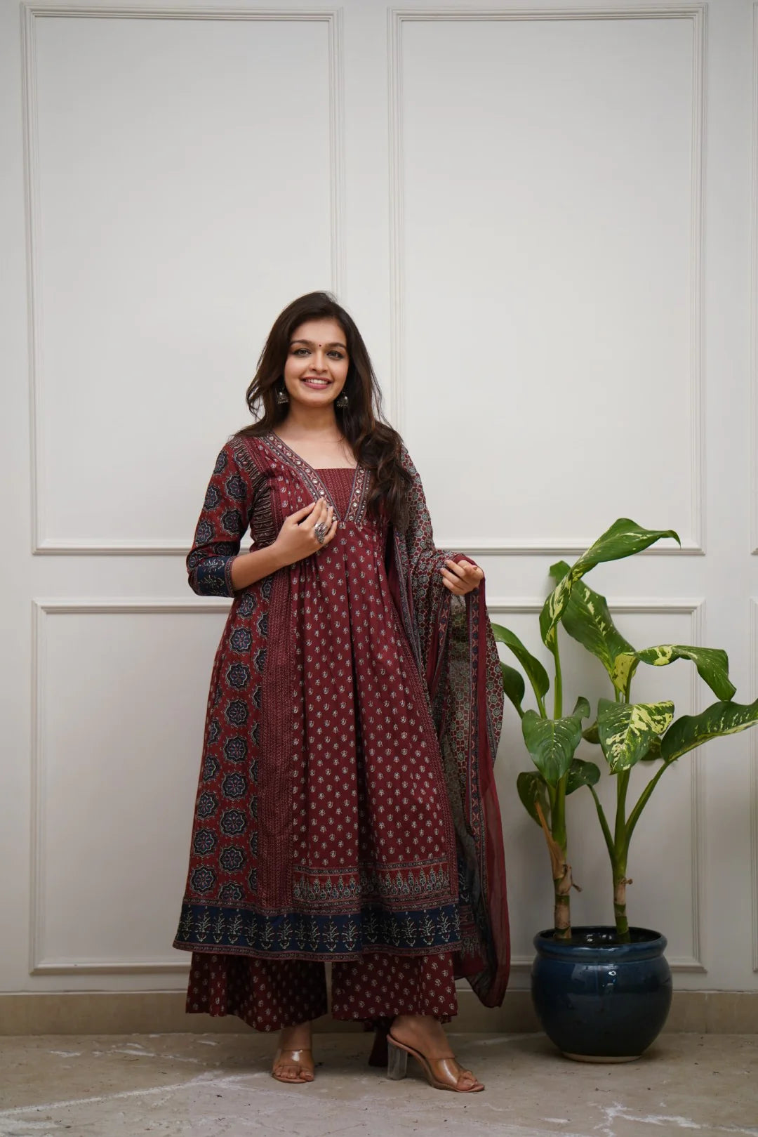 Aline Ajrakh Plazo Duppata Set