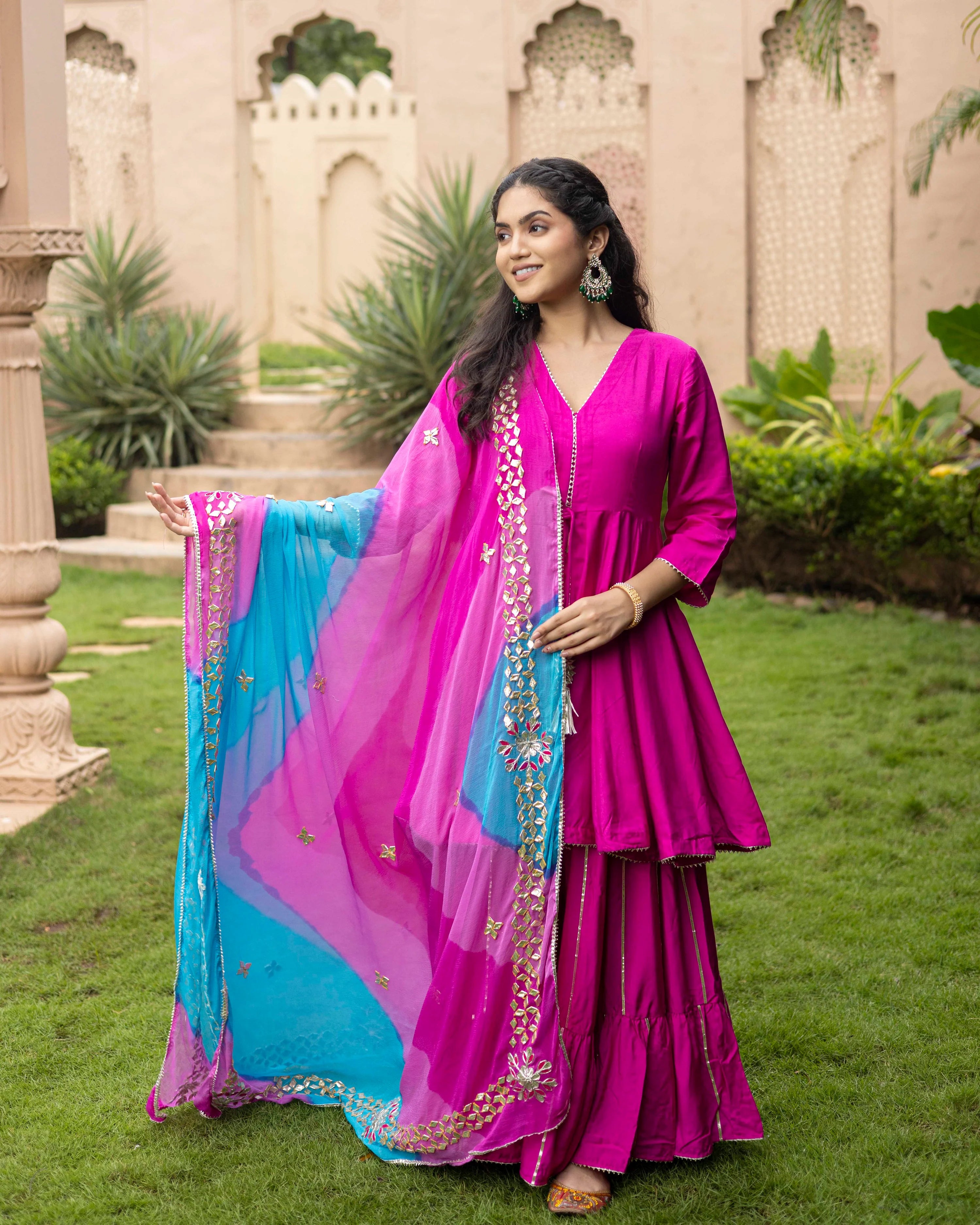 Fandango pink Sharara set