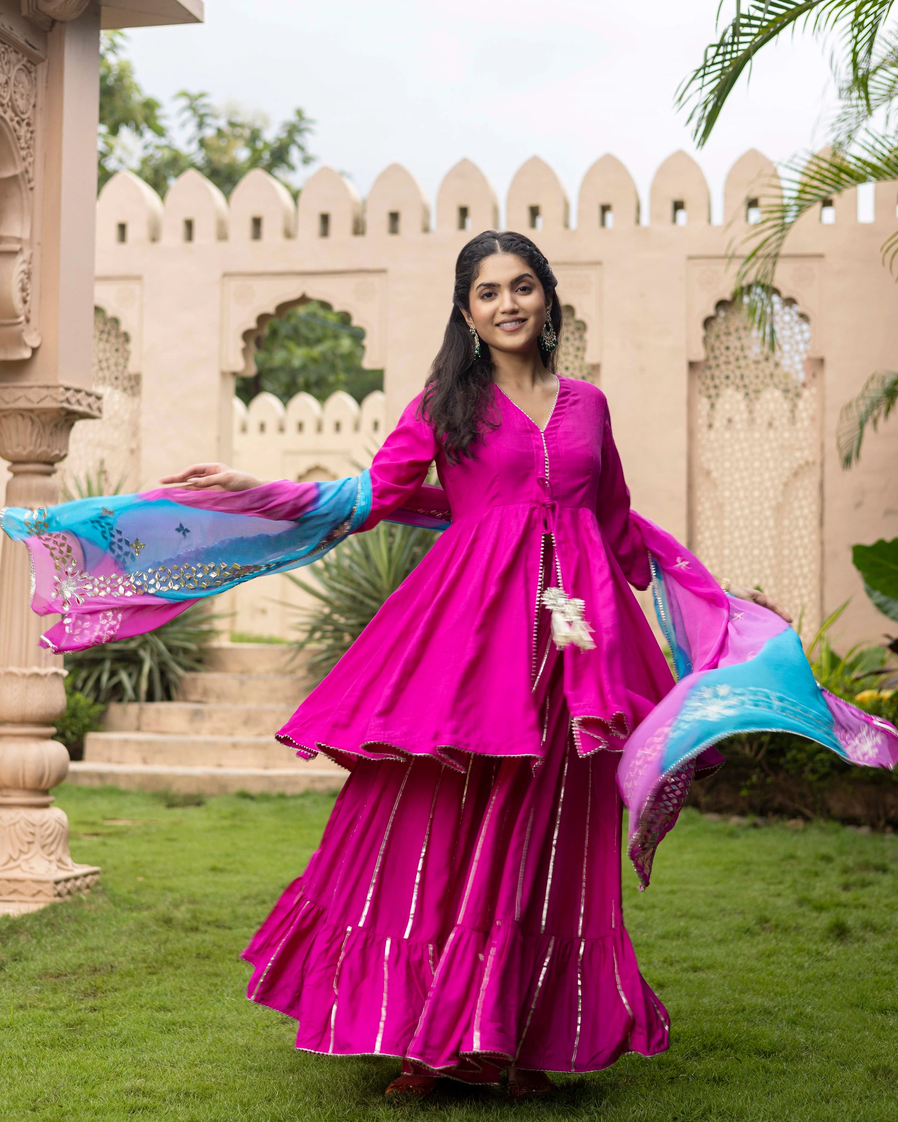 Fandango pink Sharara set