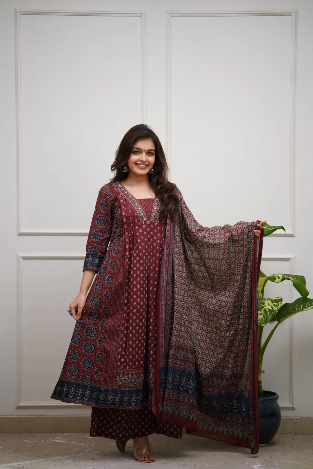 Aline Ajrakh Plazo Duppata Set