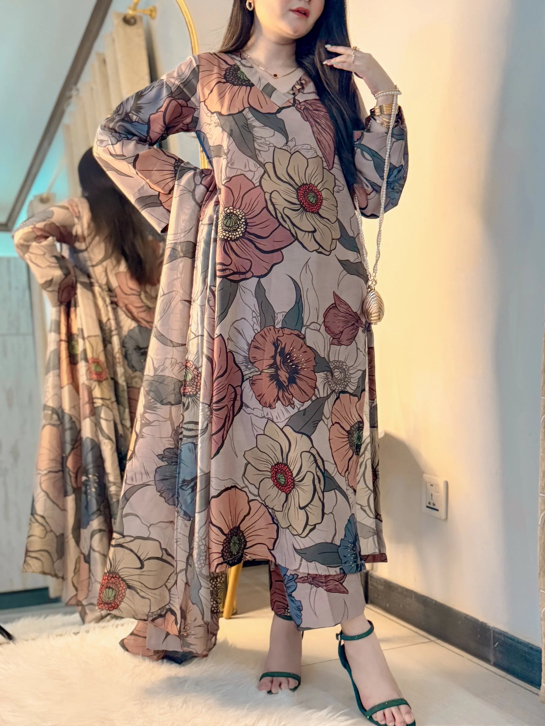 Mocha Mousse Kurta Set